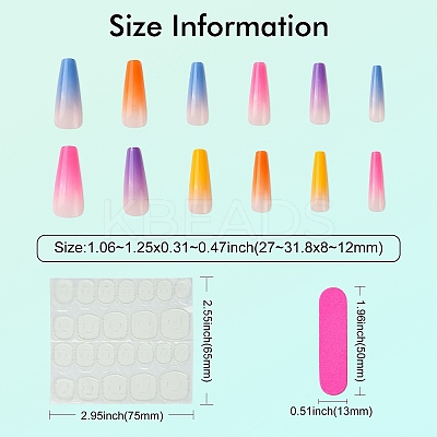 ABS Plastic Full Cover Press On False Nails DIY-CJC0006-14-1