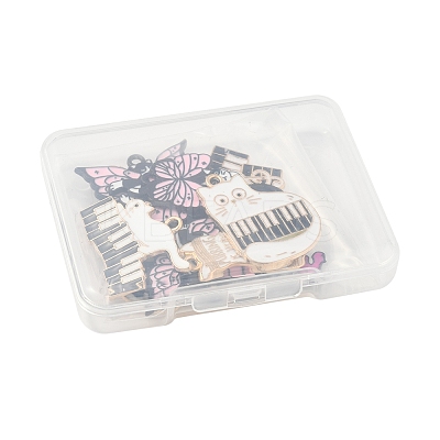 14Pcs 7 Styles Spray Painted Alloy Enamel Pendants ENAM-FS0002-63-1