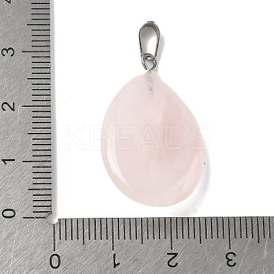 Natural Rose Quartz Pendants G-P599-02P-09-1