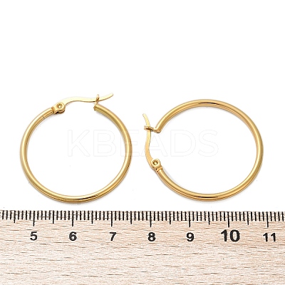 PVD Vacuum Plating 201 Stainless Steel Hoop Earrings for Women EJEW-G260-02A-G-1