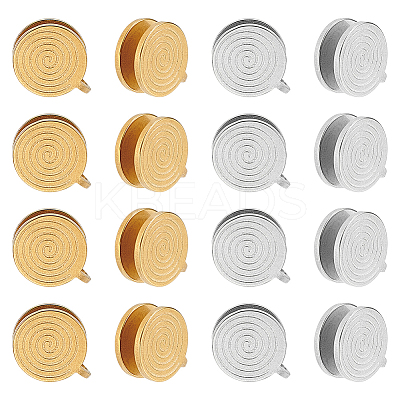 12Pcs 2 Colors 304 Stainless Steel Vortex Cuff Earrings EJEW-UN0002-54-1