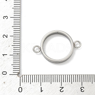 304 Stainless Steel Open Back Bezel Connector Charms STAS-B126-05B-P-1