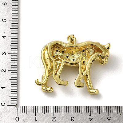 Rack Plating Brass Micro Pave Cubic Zirconia Pendants KK-A210-03D-G-1