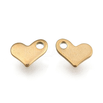 Ion Plating(IP) 304 Stainless Steel Heart Charms LS-X-STAS-F075-21-1