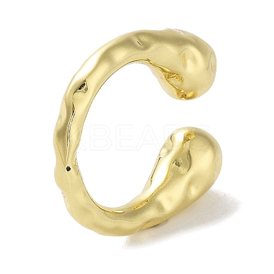 Rack Plating Brass Cuff Rings RJEW-D025-05G-1
