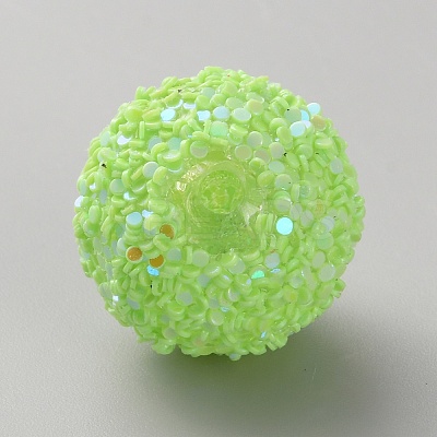 Opaque Acrylic Glitter Beads FIND-CJC0010-111A-11-1