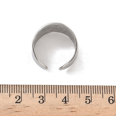304 Stainless Steel Open Cuff Rings RJEW-A079-01H-P-1