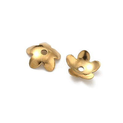 304 Stainless Steel Bead Caps STAS-P448-09K-G-1
