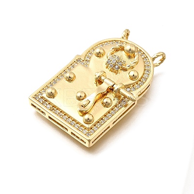 Brass Micro Pave Cubic Zirconia Pendants KK-Z125-26G-1