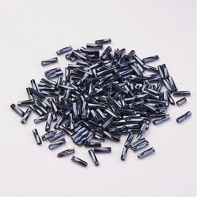 Glass Twisted Bugle Beads SEED-E002-6mm-829#-1