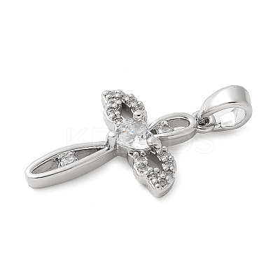 Brass Micro Pave Cubic Zirconia Pendants KK-U056-30P-1