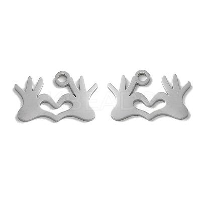 Non-Tarnish 304 Stainless Steel Charms STAS-F300-11P-1
