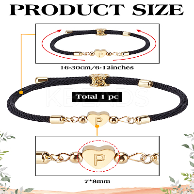 1Pc Adjustable Nylon Cord Bracelets for Women Men BJEW-LP0001-30P-1