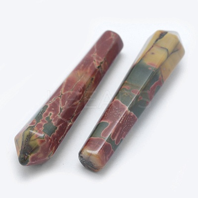 Natural Polychrome Jasper/Picasso Stone/Picasso Jasper Pointed Beads G-E490-E27-1