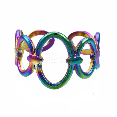 Open Oval Cuff Rings RJEW-N038-002-1