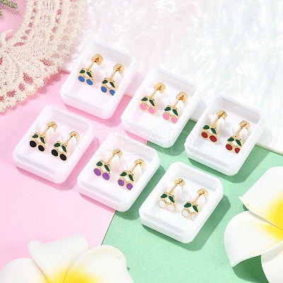 Cherry Ear Fake Plugs EJEW-H105-37G-1