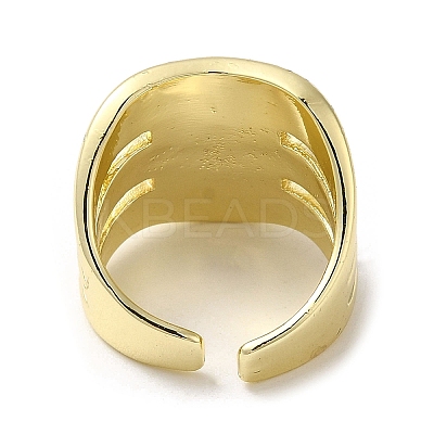 Brass Open Cuff Rings RJEW-Q778-06G-1