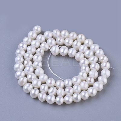 Potato Natural Cultured Freshwater Pearl Beads Strands LS-PEAR-E007-4-5mm-AAA-1