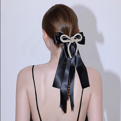 4Pcs Bowknot Rhinestone Alligator Hair Clips PHAR-HS0001-04-1