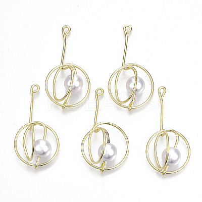 Rack Plating Alloy Wire Wrapped Pendants PALLOY-S132-149LG-RS-1