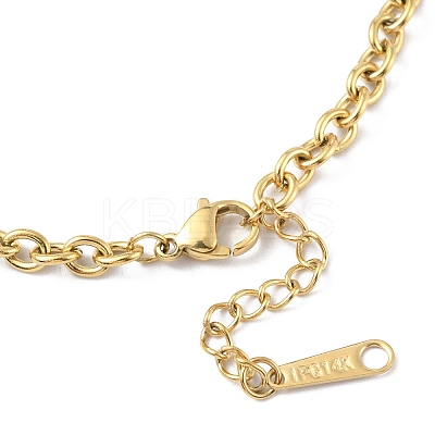 Ion Plating(IP) 304 Stainless Steel Cable Chain Bracelets for Men Women BJEW-M293-04G-1