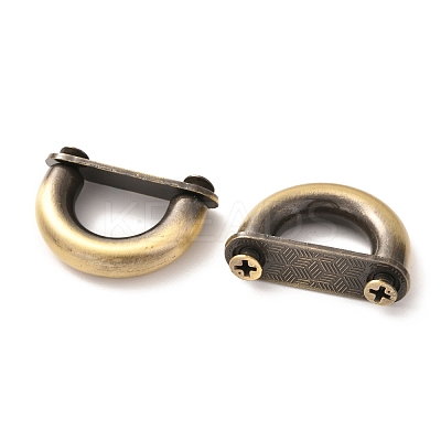Zinc Alloy D Clasps PALLOY-A068-02AB-1