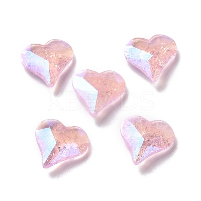 Crackle Moonlight Style Glass Rhinestone Cabochons RGLA-J017-B-223IO-1