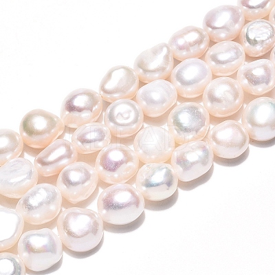 Natural Cultured Freshwater Pearl Beads Strands PEAR-G007-14-01-1