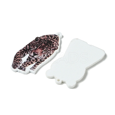 12Pcs 6 Styles Printed Opaque Acrylic Pendants SACR-FS0001-26-1