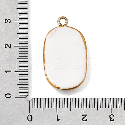 Fruit & Floral & Animals Printed Handmade Porcelain Pendants STAS-Z207-01G-04-1