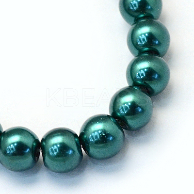 Baking Paint Pearlized Glass Pearl Round Bead Strands HY-Q003-10mm-79-1
