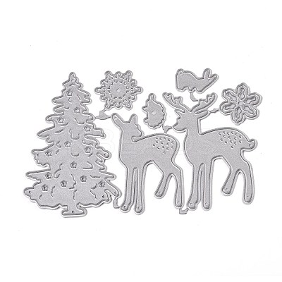 Christmas Tree Elk Carbon Steel Cutting Dies Stencils DIY-M003-10-1