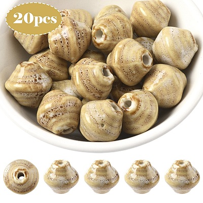 20Pcs Handmade Porcelain Beads PORC-YW0001-43F-1
