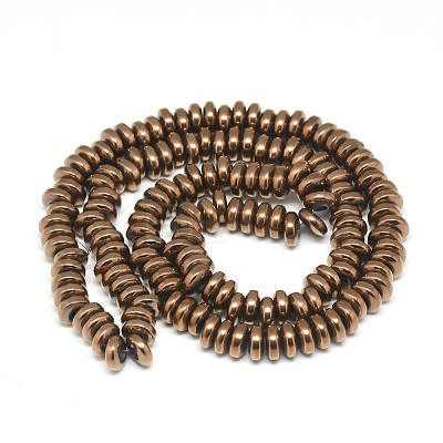 Electroplate Non-magnetic Synthetic Hematite Beads Strands G-T061-42E-1