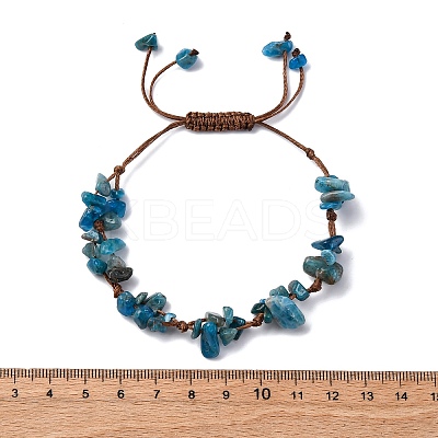 Adjustable Natural Apatite Braided Bead Bracelets for Women BJEW-U035-02N-1