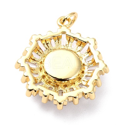 Brass Micro Pave Cubic Zirconia Pendants ZIRC-O044-21A-G-1