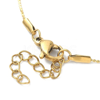 Ion Plating(IP) 304 Stainless Steel Serpentine Chain Anklet AJEW-D059-01G-1