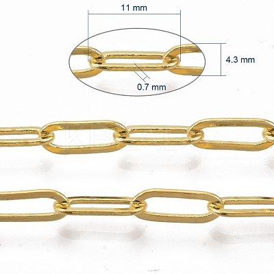Brass Paperclip Chains X-CHC-S008-001B-G-1