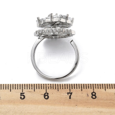 Gear Rotatable Open Cuff Rings for Women RJEW-S402-12P-1