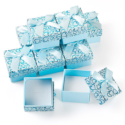Bowknot Cardboard Paper Ring Gift Storage Boxes CON-TAC0001-16E-1