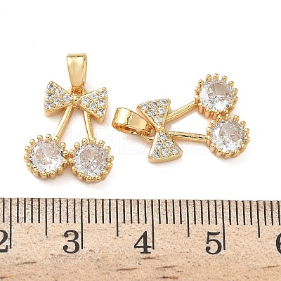 Brass Micro Pave Cubic Zirconia Pendants KK-Z136-72G-1