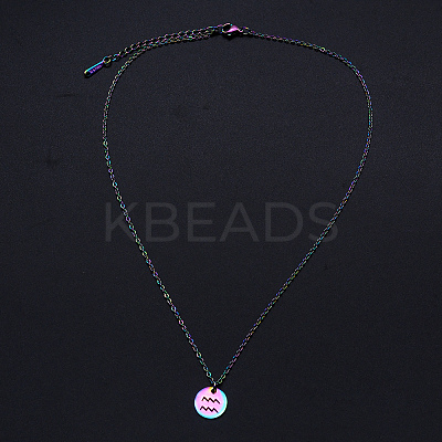 201 Stainless Steel Pendants Necklaces NJEW-S105-JN627-11-1