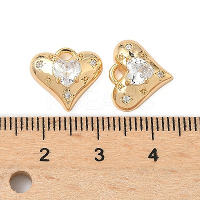 Brass Micro Pave Cubic Zirconia Pendants KK-S531-10G-B-1