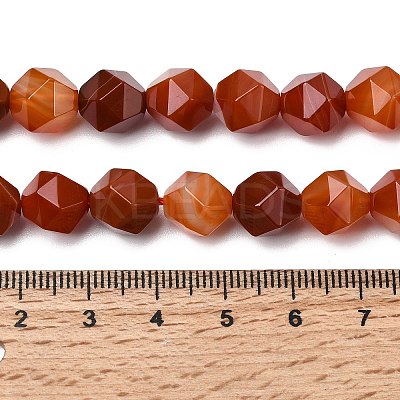 Natural Red Banded Agate Beads Strands G-Z119-A05-03-1