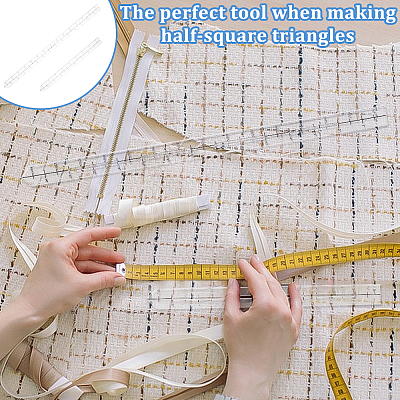 2Pcs 2 Styles Acrylic Measuring Tool TOOL-GA0002-05-1