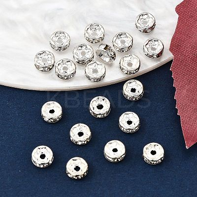 Brass Rhinestone Spacer Beads X-RB-A014-Z5mm-01S-1