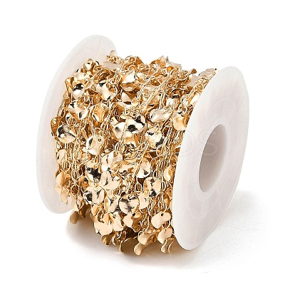 Handmade Brass Flat Round Chains CHC-Z001-03KCG-1