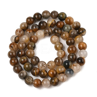 Natural Yellow Tiger Eye Beads Strands G-H238-6mm-1