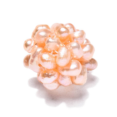 Round Natural Cultured Freshwater Pearl Beads PEAR-N020-04B-1