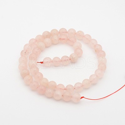 Natural Rose Quartz Round Beads Strands G-J302-06-4mm-1